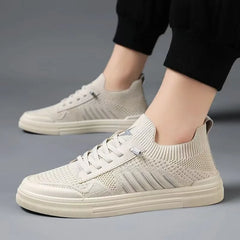 👟【Material respirabil nou îmbunătățit】Pantofi casual bărbătești din material tricotat flyknit – ușori, comozi și ultra respirabili