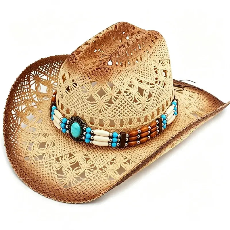 🤠 Fii o emblemă a stilului retro! Pălărie de cowboy din paie croșetate, elegantă și protecție solară! ✨🌵