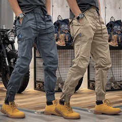 Pantaloni de lucru bărbați cu buzunare multiple și talie elastică cu șnur——🌱 Ofertă de primăvară 50% reducere