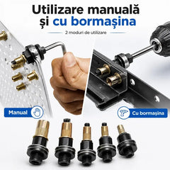 🛠️Set profesional de clește pentru piulițe nituibile——Transformă-ți bormașina în pistol de nituit