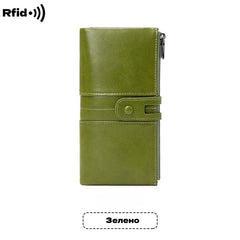 💼【Lucrat manual】Portofel multifuncțional de damă din piele naturală
