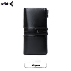 💼【Lucrat manual】Portofel multifuncțional de damă din piele naturală