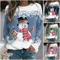 🔥Ofertă pe durată limitată ⛄【Bestseller de iarnă】 Hanorac modern cu imprimeu om de zăpadă, un aspect deosebit de tineresc