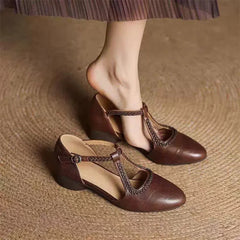 Pantofi Retro din Piele: Design cu Barete și Confort Sporit, Mărimi 35-40 ✨