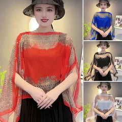 【Cumpărați 1 obțineți 1 gratuit--2 piese 】Pelerină elegantă cu broderie, stil lejer și rafinat