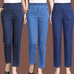 🔥【XL-5XL】🔥Toamnă 2024 Blugi casual drepți elastici pentru femei