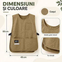 ✨ Şorţ Tip Vestă Impermeabil în Stil Japonez (5 Culori Disponibile) ☕ | 💅 Ideal pentru Saloane, Patiserii & Cafenele · Curele Reglabile · Rezistent la Pete