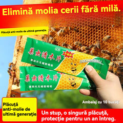 5 pachete 【50 bucăți】🐝Plăcuțe pentru curățarea stupului | Special pentru albinele melifere | Elimină moliile, larvele și paraziții fără urme