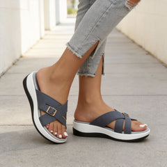 👡✨【Talpă ultra moale】Sandale de vară din piele naturală, cu barete încrucișate și design la modă