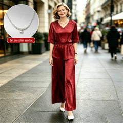 CADOU: Colier cu Perlă la Orice Comandă Plasată Azi! Set Elegant din Satin – Stoc Limitat!