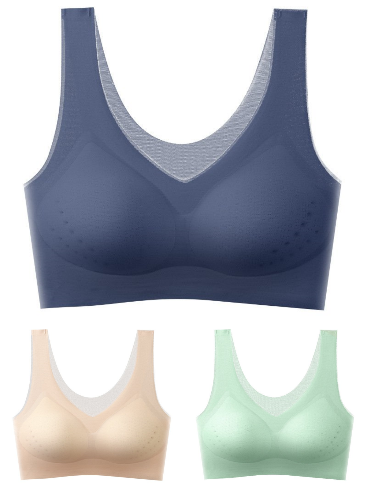 💕【Cumpără 2, Primești 1 Gratuit】【40-120 kg】Model 2026 – Sutien ultra-subțire, respirabil și care modelează bustul