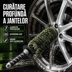 🚗✨Perie specială pentru curățarea jantelor auto, cu curățare completă la 360°