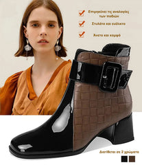 Cizme din piele pentru femei, elegante, moderne, cu toc