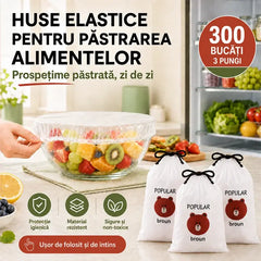 Huse elastice de alimente cu sac de depozitare Ursuleț – Oferta Specială 1+2 GRATIS (300 bucăți)! 🐻🍎