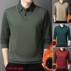 🔥【M-4XL】Costum călduros, premium, din cașmir, pentru bărbați, din două piese, all-in-one——3895419