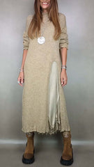 【Rochie + Pulover】👗Set nou de dantelă, design despicat, model pulover