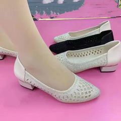50% reducere la produsele noi 🔥【35-41】Sandale de damă din plasă cu strasuri și respirabile💎