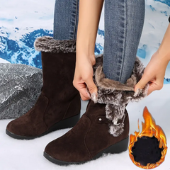 👢 Ghete de zăpadă de damă din piele naturală de înaltă calitate pentru toamnă și iarnă