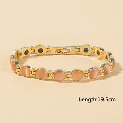 🌈Cumpărați 1 Obțineți 1 Gratuit✨Brățară elegantă cu ochi de pisică placată cu aur de 18K