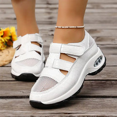 Sandale Sport de Vară cu Platformă și Pernă de Aer: Design Texturat, Închidere Velcro, Mărimi 36-43