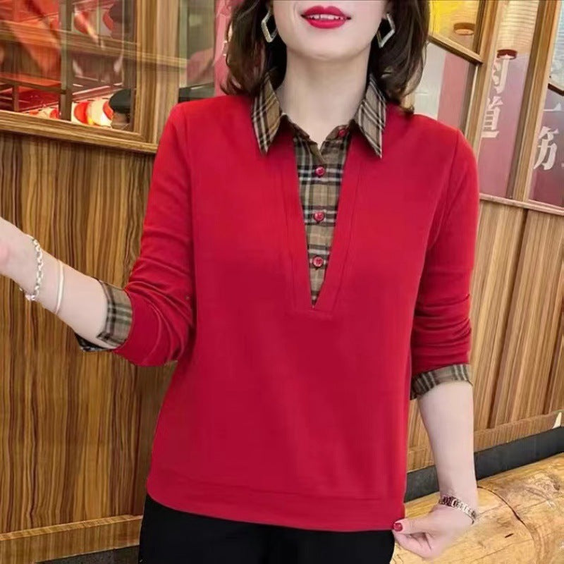 🔥❤️【Cumpără cel mai popular produs】Set de două piese, cămașă din carouri cu model patchwork