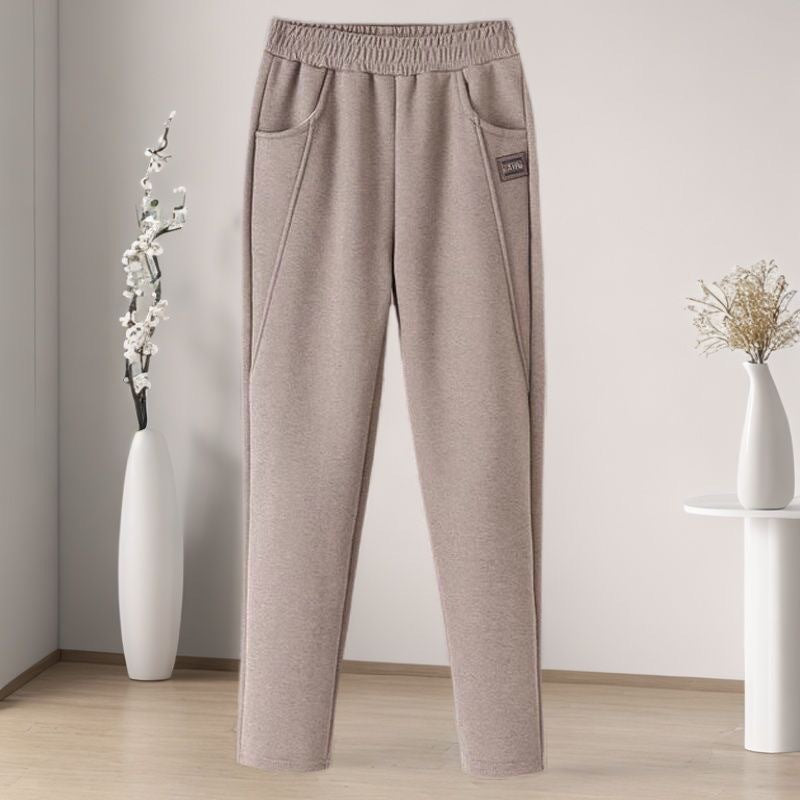 🔥🔥【Super economic!】Pantaloni casual de damă, cu elasticitate ridicată și căptușeală fleece, potriviți pentru orice tip de corp