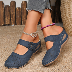👡 Saboți Eleganți de Vară cu Decupaje Laser și Flori 3D – Piele Moale, Platformă Ușoară Anti-Șoc, 6 Culori, Mărimi Mari 36-43! 🌸☀️