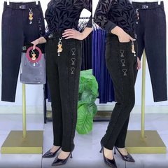 💞👖Blugi pentru femei, cu elasticitate ridicată, care combină confortul și căldura
