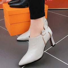 💥Special Offer💥【36-43】👠Soft leather high heels, fashionable and versatile, with pointed toe