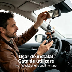 Breloc Auto și Rucsac din Acril Plat 2D, Model Sudor Chibi cu Mască și Sort, Ornament Creativ și Auziliar Chei, Cadou Inedit Meserii