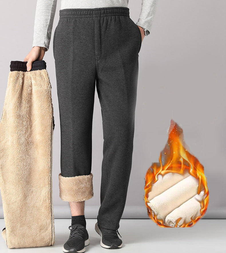 ❄️【Partenerul tău de iarnă】⛄ Pantaloni casual groși din lână pentru bărbați