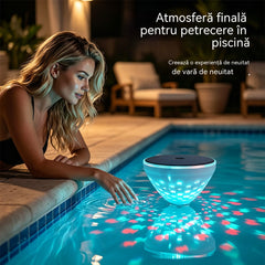 ☀️🐠 Lampă solară plutitoare pentru piscină cu proiecție de pești💡💦