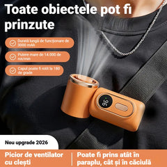 🌬️ Ventilator portabil cu clips – flux de aer puternic, răcire instantanee!