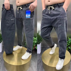 【S-5XL】Ανδρικά ελαστικά τζιν μεγάλου μεγέθους με έξτρα λίπος