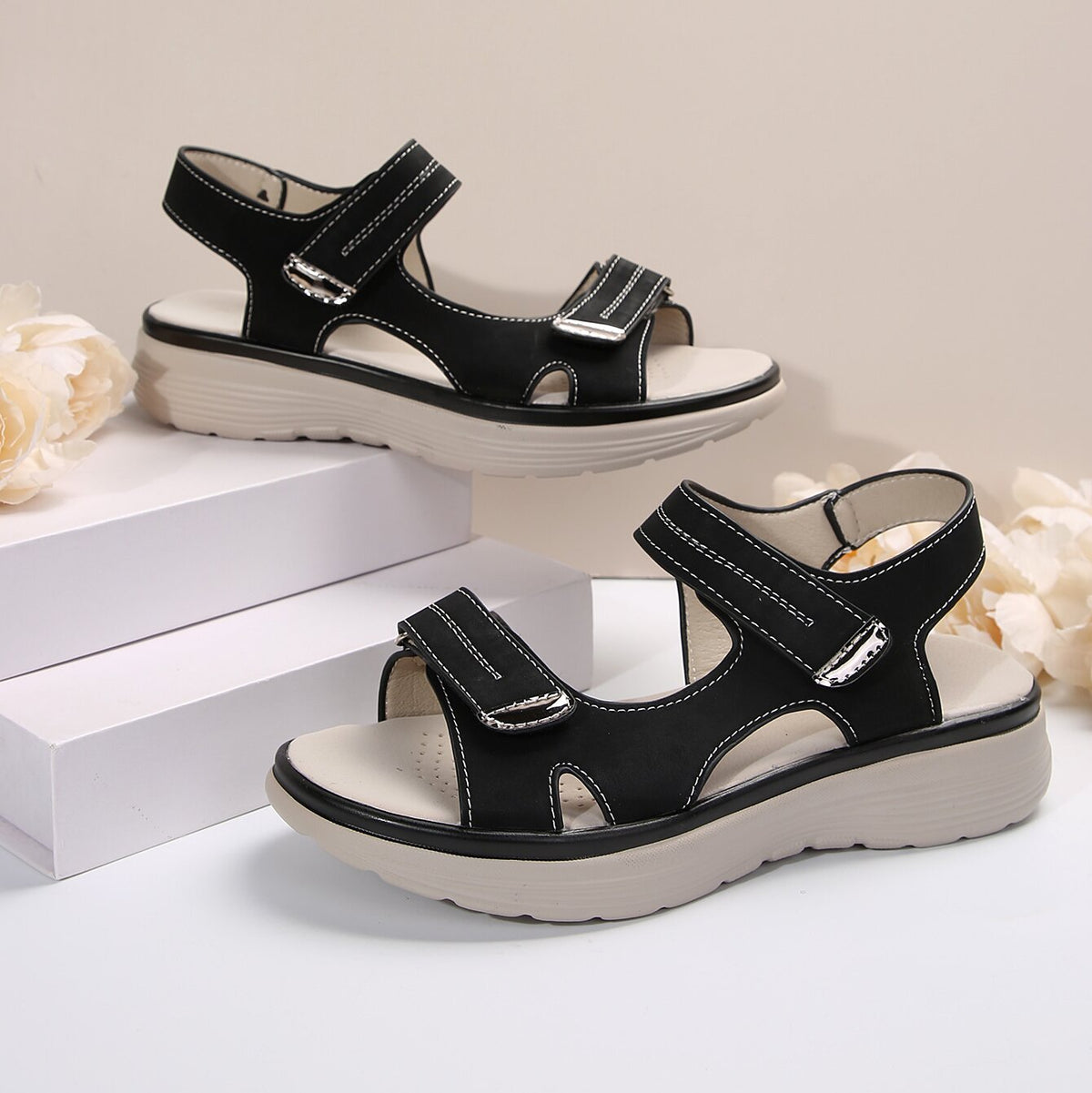 【36-43】2026 noi sandale casual de marime mare pentru femei, stil sport sandale confortabile cu gura de pește într-o linie