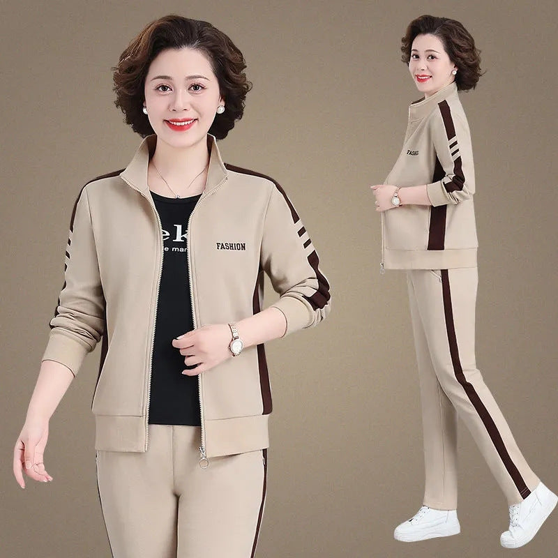 🔥【Geacă + Pantaloni】😍 Nou set de îmbrăcăminte sport pentru mărimi mari
