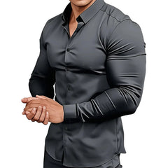 🔥Premiat🔥Cămașă bărbătească monocromă | Combinație Casual & Business, Modernă și Versatilă