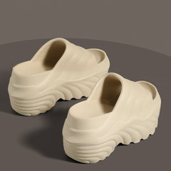 【30%OFF】【36-41】2026 papuci noi de vară pentru femei, cu talpă groasă, cu tocuri cu pană, pentru purtarea exterioară, înălțirea și slăbirea pantofilor