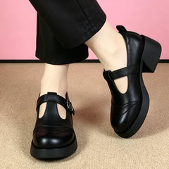 👞 Pantofi din piele naturală de top (piele bovină)｜stil retro modern, cu talpă moale și confortabilă