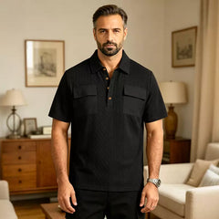 👔【Combinația perfectă între casual și elegant】Tricou Polo bărbătesc din bumbac – modern, confortabil și respirabil