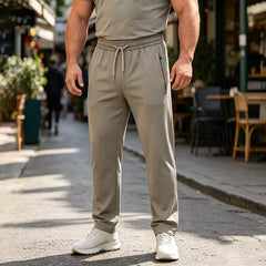 💪【M-6XL】❄️ Pantaloni casual din mătase rece cu elasticitate ridicată – comozi, răcoroși și perfecți pentru mărimi mari