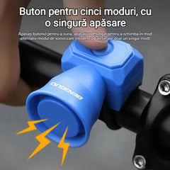 🛍️ Super Promoție: 1+1 GRATIS! Claxon Electronic Puternic 120 dB pentru Bicicletă și Trotinetă | Tip-C, IP4