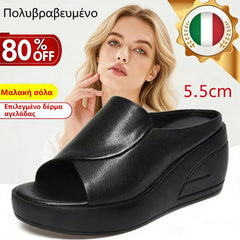 👡【Toc 5,5 cm】Sandale Damă cu Talpă Moale și Platformă
