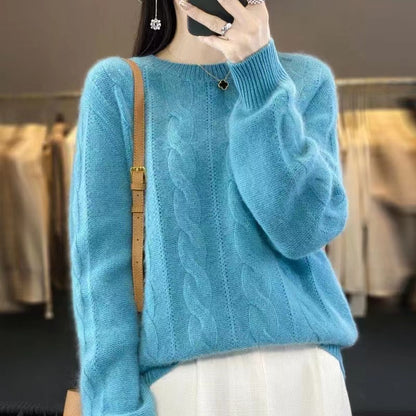 [Αγοράστε 1 Πάρτε 1]【S-3XL】🤩Νέο χειμερινό μαλακό πλεκτό πουλόβερ με στρογγυλή λαιμόκοψη