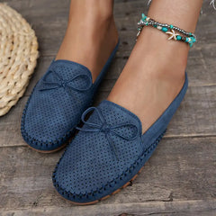 Papuci Mocasini Retro din Piele Moale: Flexibilitate Extremă contra Oboselii, Design Perforat, Mărimi 36-43