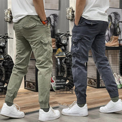 Pantaloni de lucru bărbați cu buzunare multiple și talie elastică cu șnur——🌱 Ofertă de primăvară 50% reducere
