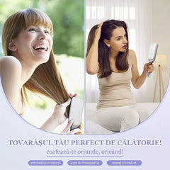 🪮 Perie de Păr cu Autocurățare Retractabilă – Adio Păr Încâlcit, Efect Antistatic și Masaj Capilar! Ofertă Limitată 1+1 GRATIS! 🌸🎁
