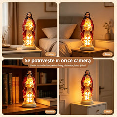 🙏Adu binecuvântarea și lumina sfântă în casa ta!  Statuetele cu Isus și Maria care luminează cald.