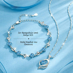 ✨✨Set de brățări din argint 925 + Colier Inima Oceanului 🌊💙