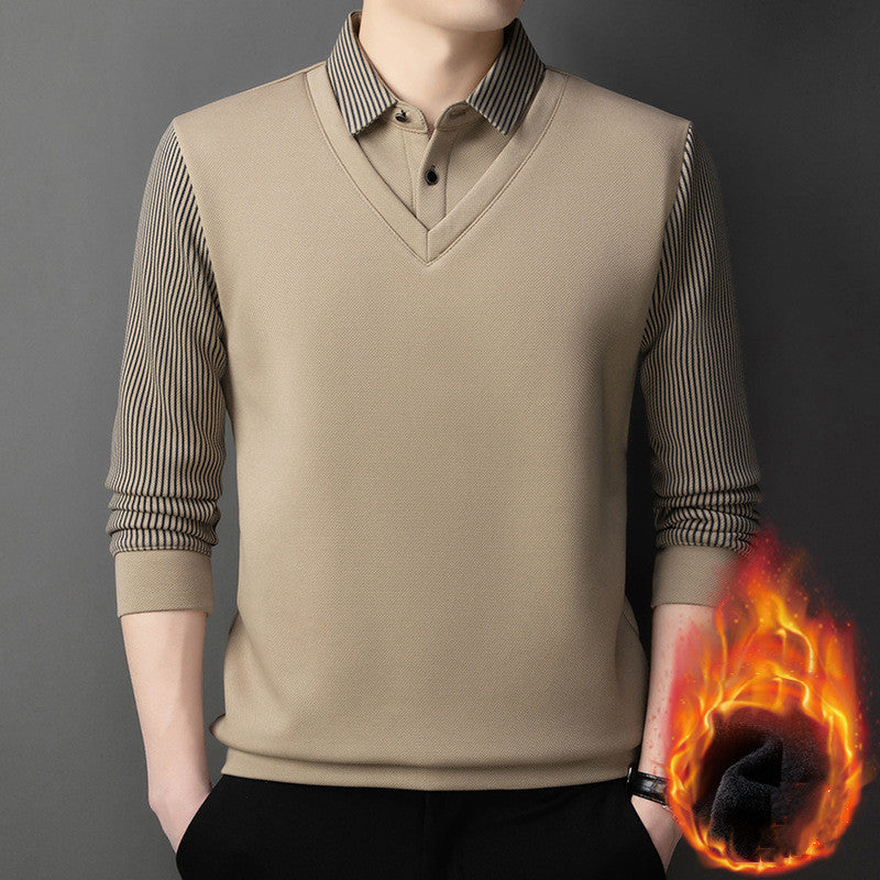 🔥【M-4XL】Costum călduros, premium, din cașmir, pentru bărbați, din două piese, all-in-one——3895419